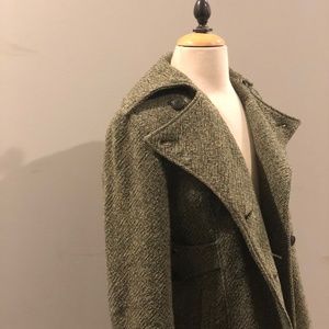 GUESS Tweed Pea Coat Jacket Trench Coat Vintage